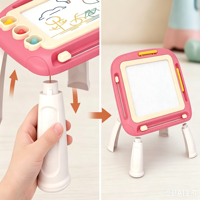 Jouets de dessin HTL, jouets éducatifs Montessori, tableau de dessin effaçable coloré pour enfants avec tampons, tablette d'écriture pour tout-petits