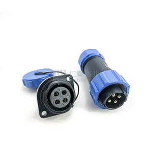 SP21 connector weipu ip68 waterproof crimp & solder SP2110/S4 SP2111/P4 4pin male and female plug docking type