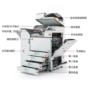 Mesin Fotokopi Beli Printer A3 Printer Berwarna/Monokrom Printer All-In-One untuk Ricoh Aficio MP 3003 Memakai Fotofel A4