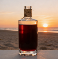Botol Minuman Keras Kaca Kosong Grosir Pabrik 375ml 750ml Botol Kaca Wiski Vodka Gin Minuman Keras Kustom