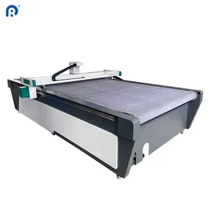 Textile Cloth Fabric Apparel Industry Cutting Equipment Oscillating Knife Cutting Machine With Flatbed Table