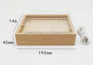 Cornice Luminosa a LED con Luce Calda e Telecomando, USB, 8x10'' A4, Profondità 5cm, Cornice Shadow Box in Legno Bianco o Nero - Product Image 4