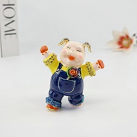 SHINNYGIFTS Boîte à Bijoux en Métal Plaqué Or avec Émail, Figurine Singe, Strass et Design Sucette pour Feng Shui - Vente en Gros