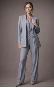 Elegante Conjunto de Traje de 3 Piezas para Mujer, Blazer, Chaleco y Pantalón, Ropa Profesional para Reuniones Corporativas - Product Image 2