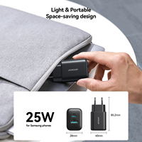 JOYROOM Chargeur 2 Ports QC PD Type c Chargeur rapide 25W pour Samsung
