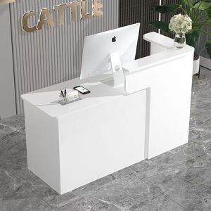 Modern <b>Simple</b> Reception <b>Desk</b> for Small Bars Cashier Counter for Clothing Stores Hair Salons Beauty Salons Mall Use - Product Image 5