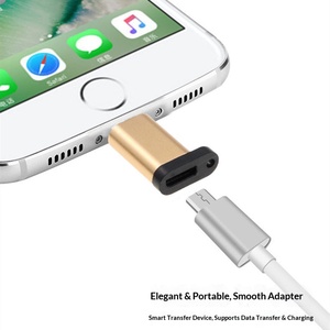 Adaptateur OTG en alliage d'aluminium Type-C femelle vers Micro USB V8 5 broches, convertisseur de données modèle A pour téléphones Android - Product Image 2