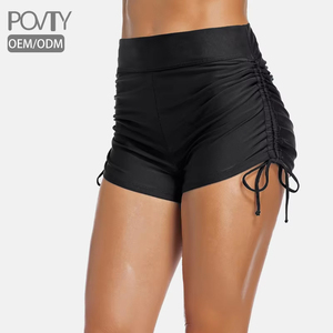 POVTY Custom <strong>Women's</strong> Ultra <strong>Short</strong> <strong>Swim</strong> <strong>Shorts</strong> High Waist Adjustable Side Tie Swimsuit Bottoms Bathing Bikini <strong>Board</strong> <strong>Shorts</strong> - Product Image 1