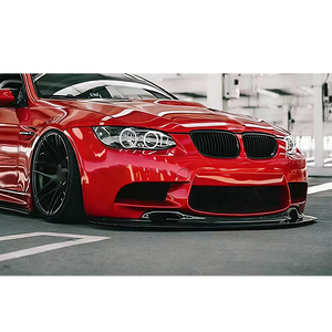 Divisor de Labios Delantero de Fibra de Carbono para <span class=keywords><strong>BMW</strong></span> Serie 3 <span class=keywords><strong>E90</strong></span> E92 E93 2006-2011, Mejora al Estilo de Carreras GT4, Labio de Parachoques Delantero - Product Image 6