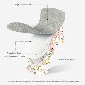 Protège-slips <span class=keywords><strong>lavables</strong></span> en graphène, produits d'hygiène féminine pour les règles, doux et respirants, serviettes hygiéniques réutilisables - Product Image 2