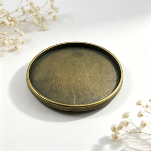 Boucle de ceinture ronde en bronze antique, en alliage de zinc, à plateau vide, personnalisable avec logo gravé, pour ceintures en cuir pour hommes, vente en gros - Product Image 1