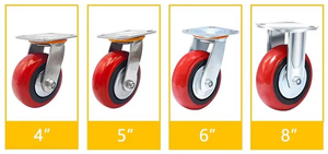 Roda Giratória Vermelha de <span class=keywords><strong>PU</strong></span> de 3 Polegadas de Média Capacidade MILLMISS Personalizada em Promoção - Product Image 5