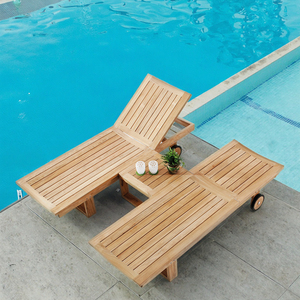 Lit <span class=keywords><strong>de</strong></span> jour d'extérieur en bois <span class=keywords><strong>de</strong></span> <span class=keywords><strong>teck</strong></span> au design moderne et luxueux <span class=keywords><strong>Salon</strong></span> <span class=keywords><strong>de</strong></span> <span class=keywords><strong>jardin</strong></span> et <span class=keywords><strong>de</strong></span> piscine <span class=keywords><strong>de</strong></span> qualité supérieure pour hôtel et villa Chaise longue d'extérieur - Product Image 3