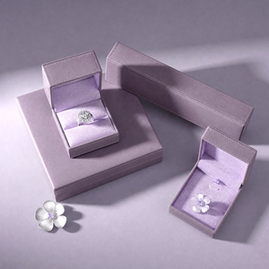 Zebopak Lavender Purple Jewellery <b>Box</b> Set with Ring Necklace Pendant Bracelet <b>Christmas</b> Holiday Gift Packaging Supplier - Product Image 3