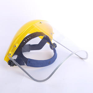 Protector Facial Transparente de Malla Completa con Certificación ANSI, Protector de Ojos Antirrayas Abatible, Casco de Seguridad Amarillo Impermeable de Alta Resistencia - Product Image 4
