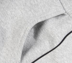 Streetwear de taille en coton personnalisé pour hommes, pantalon de jogging à jambes larges avec cordon de serrage, pantalon de survêtement ample imprimé passepoil - Product Image 5