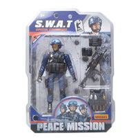 Figurines d'action militaires articulées en plastique durable de 7,3 pouces de hauteur - 3 jouets tactiques assortis pour enfants