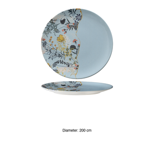 Botanical Dessert <b>Plate</b>, Blue, 20 cm, Monaco Model, M1934 - Product Image 3