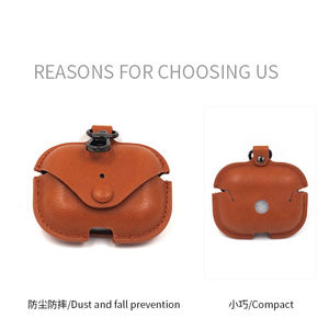 Funda de cuero para auriculares, funda de protección completa compatible con airpods 12 <span class=keywords><strong>Apple</strong></span>, bolsa para auriculares inalámbricos, <span class=keywords><strong>precio</strong></span> al por mayor - Product Image 3