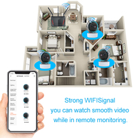 Cámara Domo Inteligente HD de 4MP, Visión Nocturna Inalámbrica, Detección de Movimiento, PTZ, Seguridad para el Hogar, Cámara IP con Conectividad Wifi