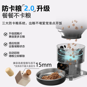 Comedero Inteligente para Mascotas, Comedero Automático para Perros y Gatos con Cámara, Temporizador, Control Remoto, Función de Alimentación por Voz y Video, Batería Recargable Negra - Product Image 4
