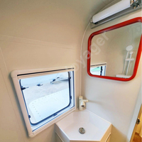 Caravane de luxe moderne en aluminium aéronautique, tout-terrain, avec douche et toilettes, légère et remorquable – Vente chaude aux États-Unis