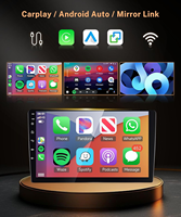 Autoradio GPS portable avec écran IPS de 10,1 pouces, Android Auto sans fil, CarPlay, amplificateur RGB, lecteur multimédia stéréo