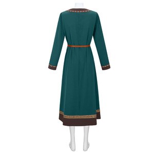Nouvelle robe médiévale <span class=keywords><strong>viking</strong></span> pour <span class=keywords><strong>femme</strong></span>, robe paysanne Renaissance pour <span class=keywords><strong>Halloween</strong></span>, style ethnique rural vintage, robe longue pour spectacle sur scène - Product Image 5