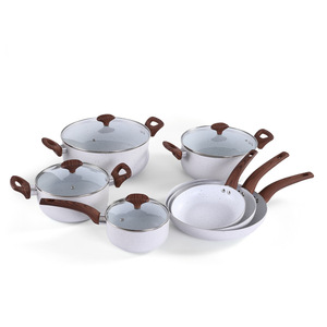 Juego de Ollas <span class=keywords><strong>Telamon</strong></span> con Revestimiento Antiadherente de Mármol Blanco, Productos de Cocina, Juego de Utensilios para Cocinar en Casa - Product Image 5