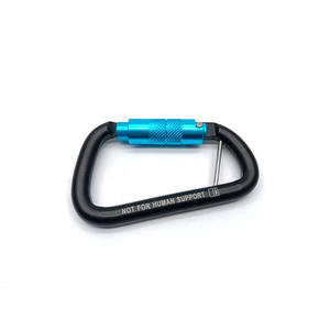 Mosquetón de aluminio con tornillo de bloqueo de puerta resistente <span class=keywords><strong>en</strong></span> forma de <span class=keywords><strong>D</strong></span> para senderismo Industrial camping seguridad mosquitos de escalada de 5kn - Product Image 3