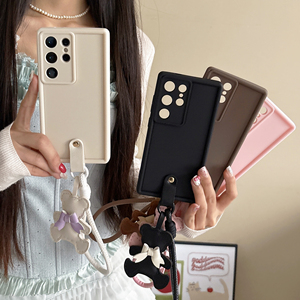 Funda de Teléfono Móvil con Correa de Mano, Diseño de Pintura al Óleo Estilo Ins, Accesorios de Osito Adorable, para Serie A y Serie <span class=keywords><strong>S</strong></span>, TPU Suave - Product Image 2
