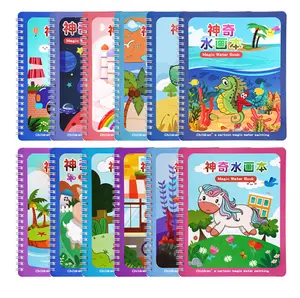 Multiple Themes Children Magic Water Drawing Book Reusable Coloring Book Kids Graffiti Painting Montessori Early Education Toys