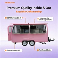 Prix d'usine 400CM Remorque de camion ronde entièrement équipée et personnalisable pour cuisine mobile extérieure et abri alimentaire