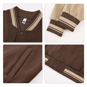 Chaqueta de Béisbol Slim para Hombre con Bordado Personalizado al por Mayor, Chaqueta de Moda Estilo Universitario con Logotipo Personalizado - Product Image 4