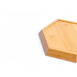 Retro-style dessert and <b>tea</b> <b>tray</b>, bamboo hexagonal dish, dried fruit and fruit plate, hotel creative cake holder, - Product Image 4