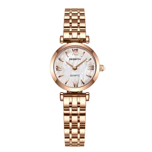 WJ-11017新款时尚简约商务气质不锈钢表带女性腕表重生