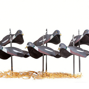 Set de Señuelos de Paloma de Media Concha con Estaca Metálica para Suelo, Superficie Flocada, Adorno de Simulación de Aves para Exteriores, Accesorio de Paisajismo - Product Image 6