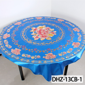 Mantel de PVC con Diseño Vintage, 150 cm, Redondo, Estampado Botánico, Impermeable, para Cafetería - Product Image 1