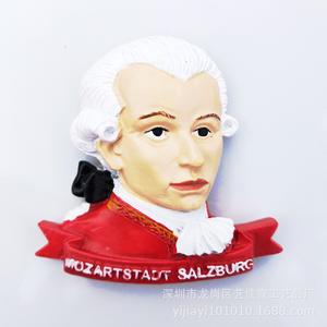 Recuerdos de turismo cultural europeo y americano de comercio exterior Yijia, imanes de nevera con imán estereoscópico 3D de medio cuerpo de Musicia - Product Image 2