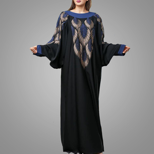<span class=keywords><strong>Barka</strong></span> Design robe musulmane ample de haute qualité brodée moyen-orient vêtements islamiques arabes robe turque marocaine - Product Image 2