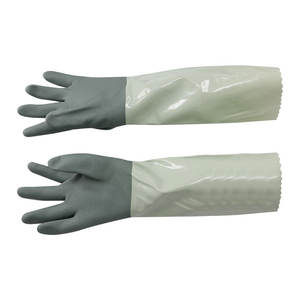 Meiji gözyaşı geçirmez kullanımlık temizlik ekstra uzun eldiven mutfak ev tam kol koruma su geçirmez sıcak tutmak PVC eldiven - Product Image 1