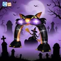 Vente chaude Halloween Arche De Chat Gonflable Publicité Jouet Géant Gonflable pour Bar Décoration Extérieure Vacances