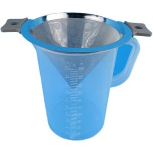 กรวยสแตนเลส304ใบใหญ่สองหูทำจากสเตนเลสสตีล304กรองน้ำได้สองชั้น - Product Image 4