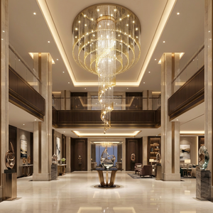 <span class=keywords><strong>Lampadario</strong></span> a Spirale in Cristallo <span class=keywords><strong>Moderno</strong></span> per Hotel, Sale Banchetti, Ville, Club, Illuminazione di Alta Gamma Personalizzata per Progetti - Product Image 3