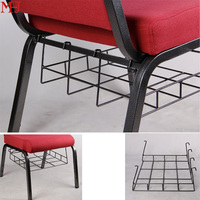 Chaises modernes pliables, portables et empilables en métal avec assise rembourrée pour usage commercial dans les auditoriums et les églises coréennes