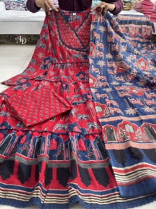 ชุดอินเดียและปากีสถานชุดสูทเย็บลายอัลคาไลแบบเต็มยศสวยงามสำหรับสวมใส่ปกติ - Product Image 6