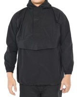 Ensemble de pluie deux pièces imperméable et coupe-vent, couleur unie, avec haut pull à poche kangourou et pantalon à fermetures éclair aux chevilles, en taffetas de polyester, facile à porter