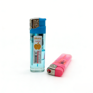 Briquet électronique jetable moderne en plastique transparent, écologique et durable pour cigarettes - Cadeaux d'affaires - Product Image 2