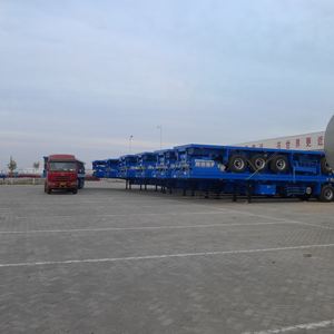 Semi-remorque plateau <span class=keywords><strong>porte</strong></span>-conteneurs <span class=keywords><strong>3</strong></span> <span class=keywords><strong>essieux</strong></span> 60 tonnes 13 m d'<span class=keywords><strong>occasion</strong></span> - Product Image 6