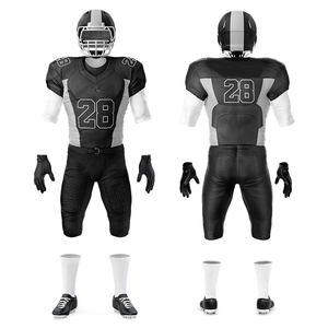 Camiseta de fútbol americano juvenil de alta calidad, uniforme de equipo de sublimación de diseño personalizado, ropa deportiva duradera, conjunto de bandera con patrón de número - Product Image 3